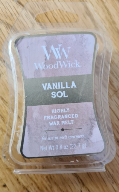 Woodwick Wax Melt Tart 0.8oz / 22.7g Net Weight Vanilla Sol