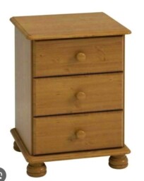 Steens Richmond Malmo Pine Effect 3-drawer Bedside Cabinet - 39 X 44 X