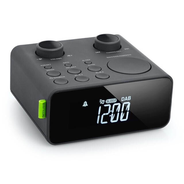 Muse Dab/dab+ Dual Alarm Clock Radio Black, M-197cdb