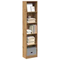 Bookcase Artisian Oak 40x24x176 Cm Engineered Wood Vidaxl