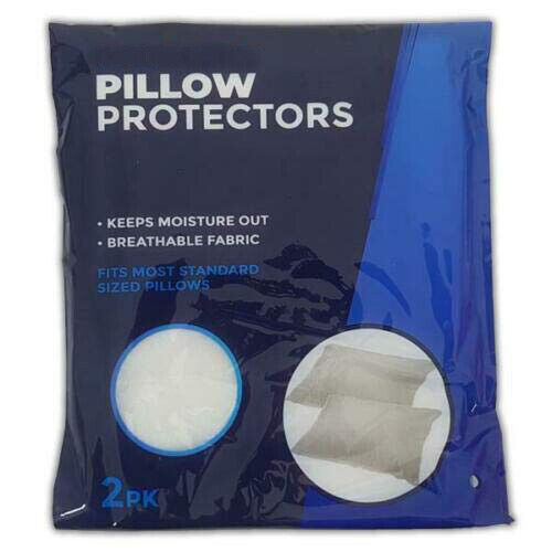 White Pillow Protector Pack Of 2 Fits Most Standard Sized Pillows