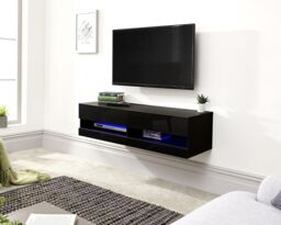 Black Galicia 120cm Led Floating Tv Unit- Local Delivery Only