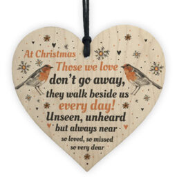 In Loving Memory Robin Christmas Bauble Decoration Mum Dad Nan
