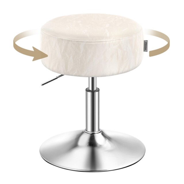 Vasagle Dressing Table Stool, Height 35 Cm X 44-60 X 38 Cm, Cream
