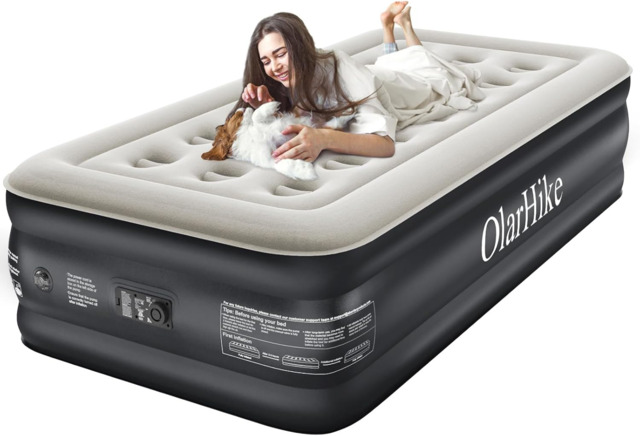 Olarhike Air Bed Single, Inflatable Mattress With Built-in Electic