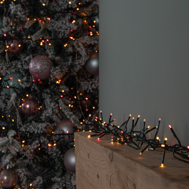 480 Led 6.2m Premier Christmas Outdoor Cluster Timer Lights Red &