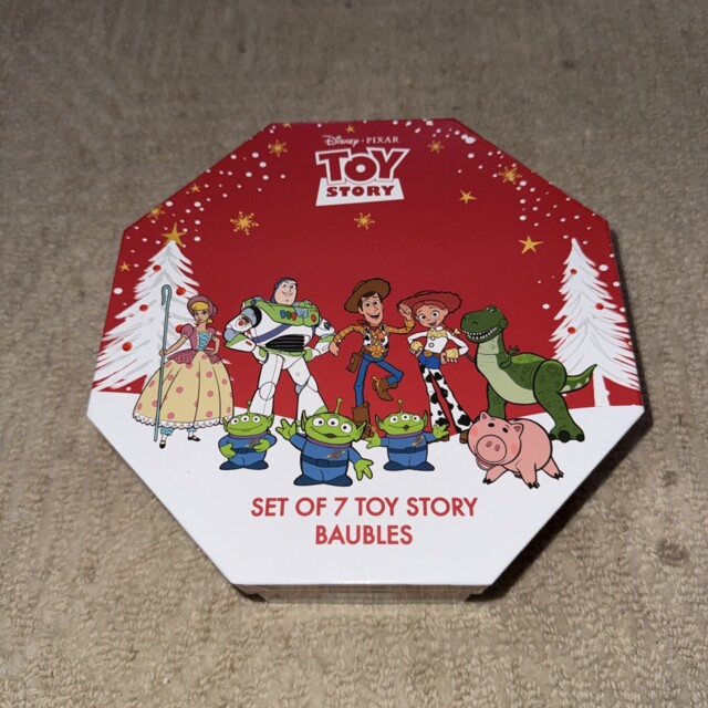 Disney Set Of 7 Toy Story Christmas Tree Baubles