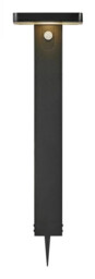 Outdoor Light Black Rica Led Bollard Square Pir Solar Nordlux