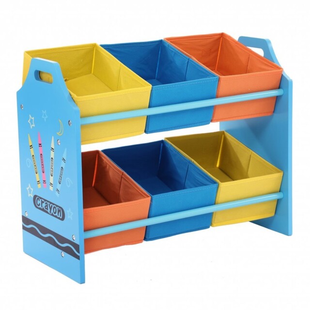 Childrens Crayon Organisation Toy Games Storage Unit Basket