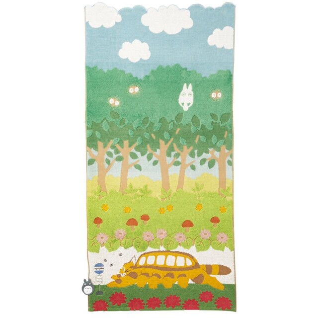 Studio Ghibli Bath Towel My Neighbor Totoro Large 100% Cotton Cat Bus