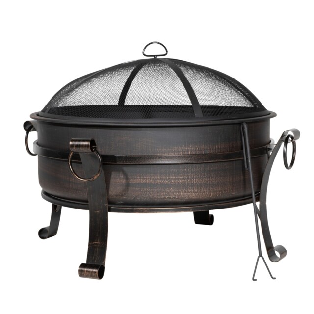 Sealey Dellonda 76cm 2-in-1 Outdoor Fire Pit Coffee Table Antique
