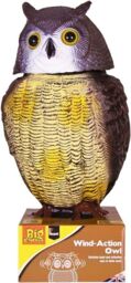 The Big Cheese Wind-action Owl Realistic, Humane Decoy Deterrent,