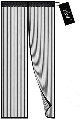 90x210 Magnetic Fly Screen Door-self-sealing Mesh,powerful Magnets& No