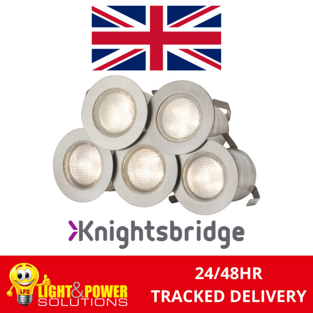 Knightsbridge Ip65 Outdoor Led Decking Step Lights 10x 0.2w 3000k Kit
