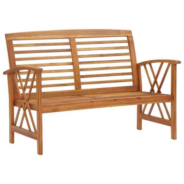 Garden Bench 119 Cm Solid Acacia Wood Vidaxl