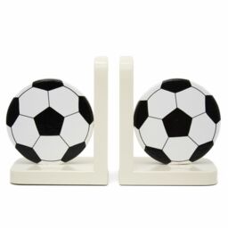 Football Ball Wooden Bookends For Kids - Childrens Book Ends - Hand