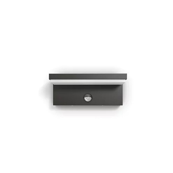 Bustan Anthracite Wall Light With Motion Sensor Ir/led 2x 4.5w