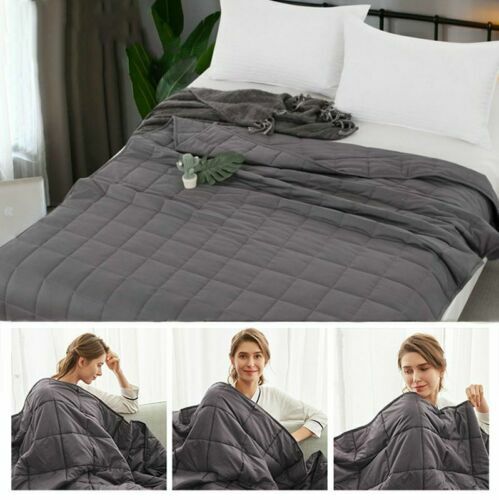 Rest Easy 3kg Weighted Blanket Grey For Sleep Stress Relief Anxiety