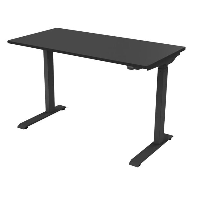 Dellonda Black Electric Adjustable Office Standing Desk, Quiet & Fast