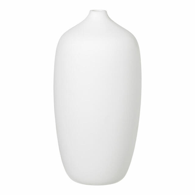 Blomus Ceola Vase, Decorative Vase, Flower Vase, Ceramic, White, H 25