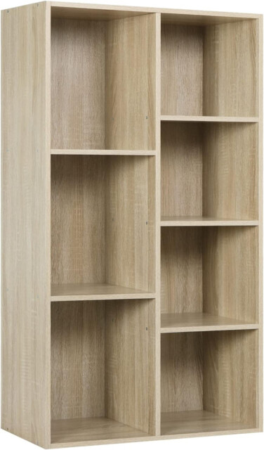 Woltu 4-tier Wooden Bookcase Book Display Shelves Storage Cloth