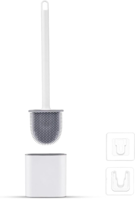 M34151-3 Toilet Brushes & Holders, Deep Cleaner Silicone Toilet Brush,