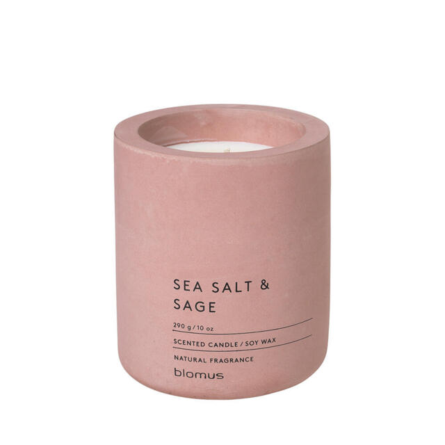 Blomus Fraga Scented Candle, Withered Rose, Concrete, H 11 Cm, Ø 9 Cm,
