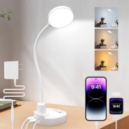 Zaplit 60 Led Desk Lamp With Usb Charging Ports Dimmable Table Lamp