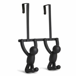 Umbra Furniture Buddy Door Coat Rack With Double Hooks Coat Hook Black