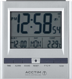 71717x Chula Rc Digital Lcd Alarm Clock In Silver