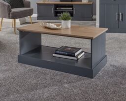 Kendal Coffee Table Slate Blue/oak Local Delivery Only