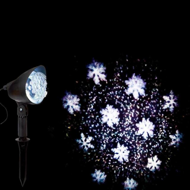 Christmas Snowflake Led Projector 15m Rotating Disc Christmas Lighting