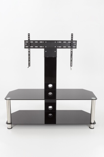 "Avf Sdcl1140 1.14m Glass Corner Tv Stand With Mount, For Tvs 32-65"""