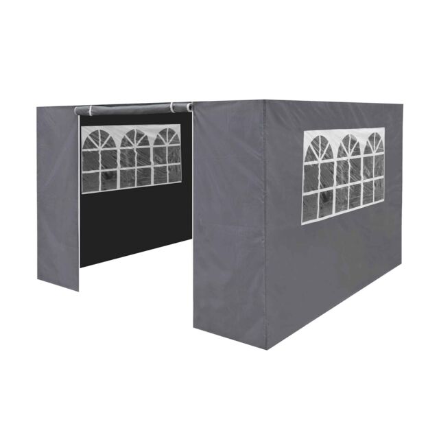 Premium Gazebo Side Walls/doors, Fits 2x2m Models - Grey