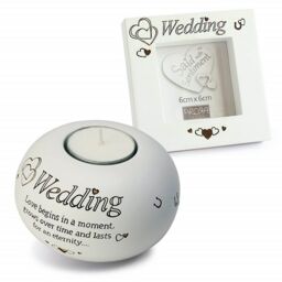 Wedding Candle Holder Frame Set Couples Love Gift Said With Sentiment