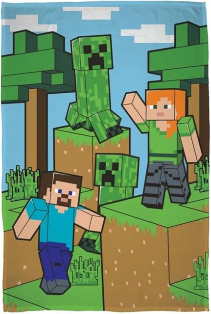 Minecraft Blanket Plaid Steve Alex 150x100 Cm Original Official