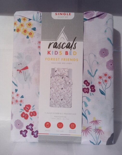 Rascal's Kids Forest Friends Single Bed Duvet Set - Brand