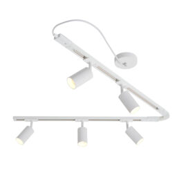 Litecraft Bexley 1.8 Metre Track Light Flexible Kit With 5 Gu10 Heads