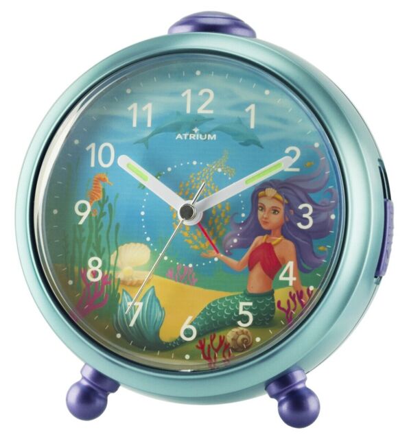 Atrium Children's Alarm Clock Analog Quartz Mermaid Girl A932-13 Nelly