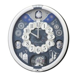 Seiko Re602s Analog Wall Clock Silver 18 Melody In Motion Song