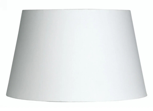 "Lampshade White 12"" Tapered Premium Cotton 300mm Oaks Lighting S901/12"