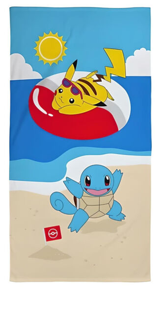 Pokemon 100% Cotton Microfibre Beach Towel 140cm X 70cm
