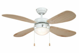 Ceiling Fan Light With Pull Cords Classic White & Pine Fan Light 105