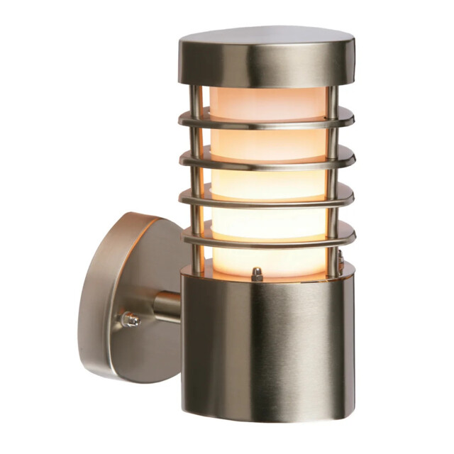 Outdoor Light Silver Bliss Wall Ip44 Stainless Steel Saxby 13798