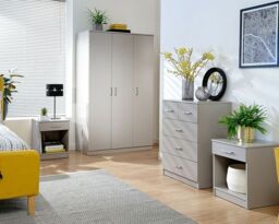 Boxed Panama 4 Piece Grey Bedroom Set Local Delivery Only
