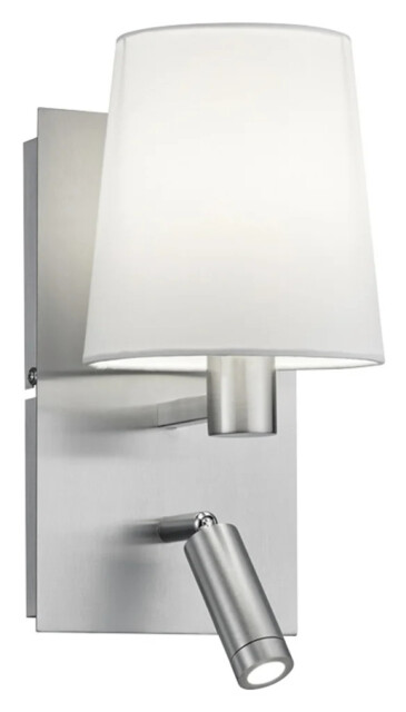 Wall Light Silver Marriot Brushed Nickel White Fabric Trio 271470207