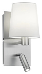 Wall Light Silver Marriot Brushed Nickel White Fabric Trio 271470207