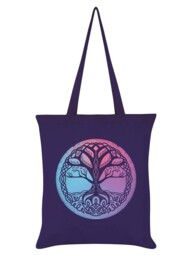 Grindstore Tree Of Life Tote Bag Purple 38x42cm Eco-friendly Shopping