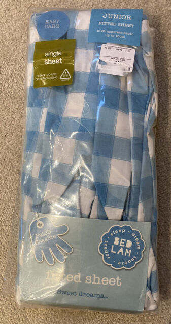 Bed Lam. Baby Fitted Junior Bed Sheet. Patch Seaside Single Sheet.