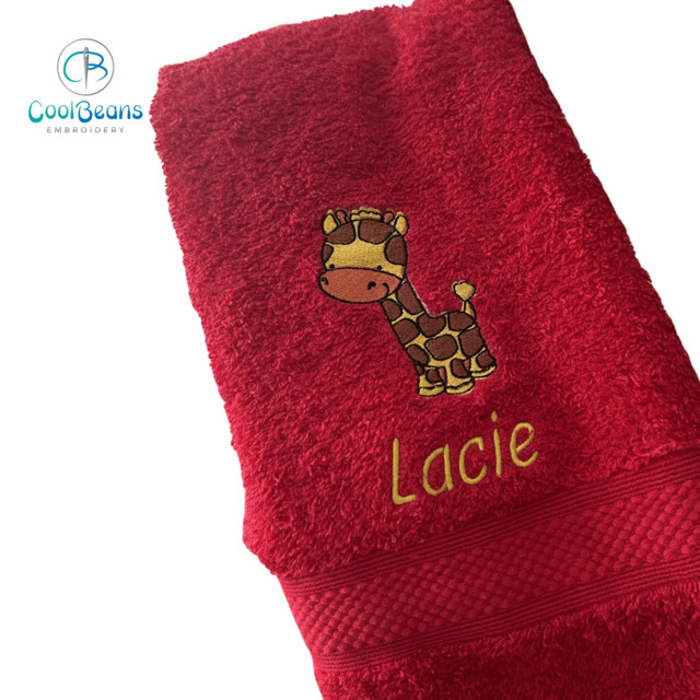 Giraffe A Towel - Personalised - Flannel / Hand Towel / Bath Towel